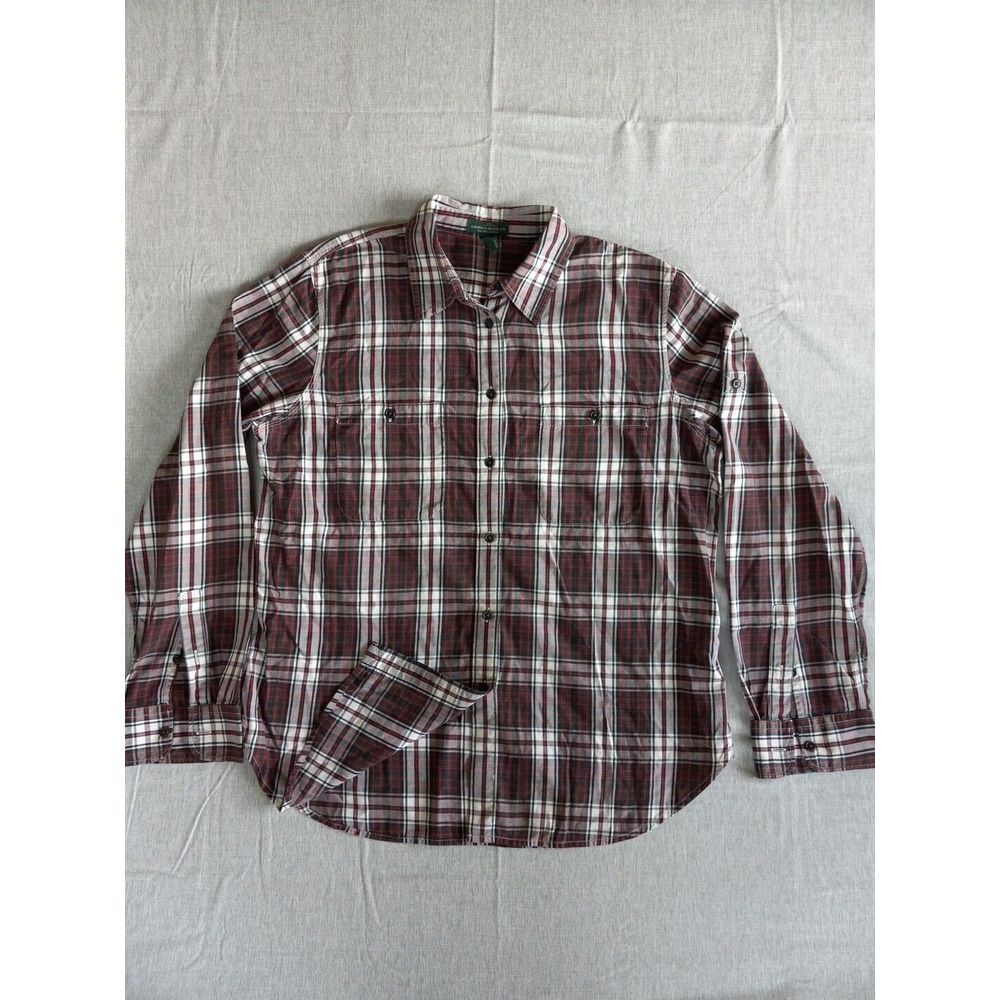 Lauren Jeans Co. LRL Women's Large Long-sleeved Buttons‎ Flannel Western Shirt